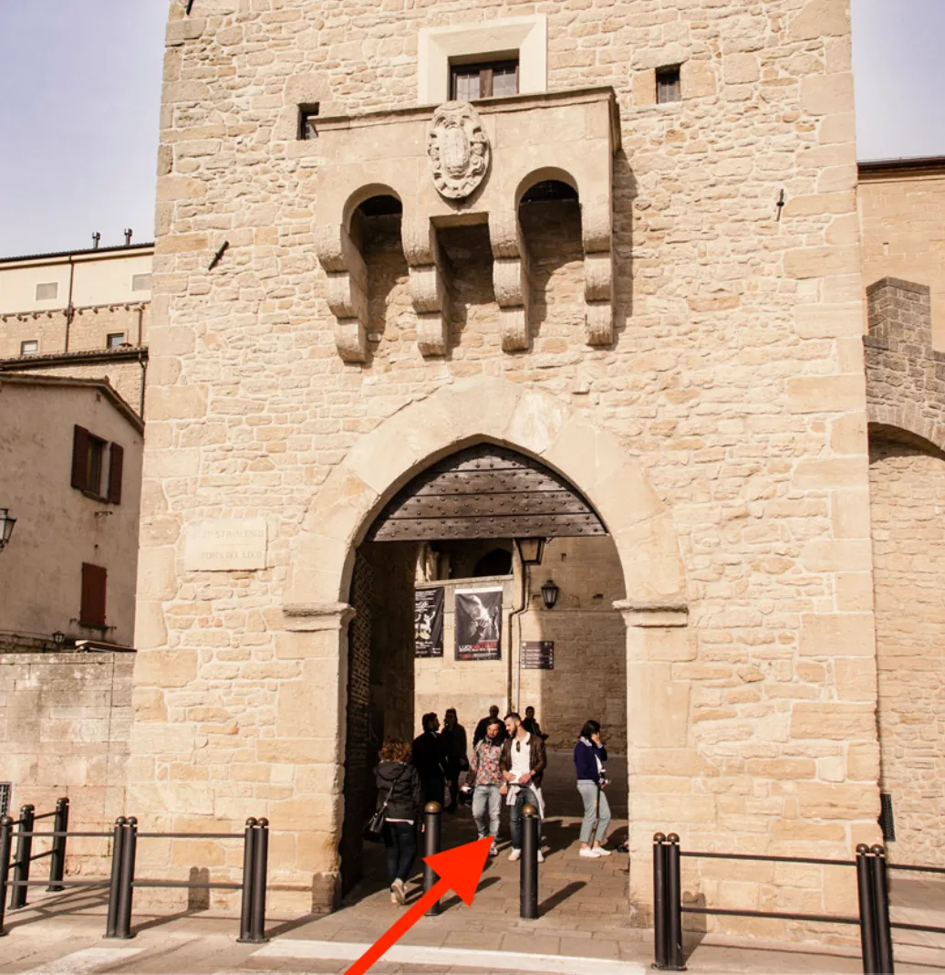 Just beyond the town gate · Porta San Francesco